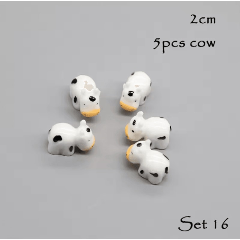 Mini Animal Figurines Set Fairy Garden Micro Landscape Decor 5pcs 13