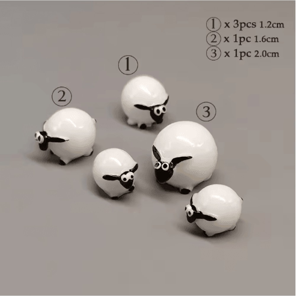 Mini Animal Figurines Set Fairy Garden Micro Landscape Decor 5pcs 14