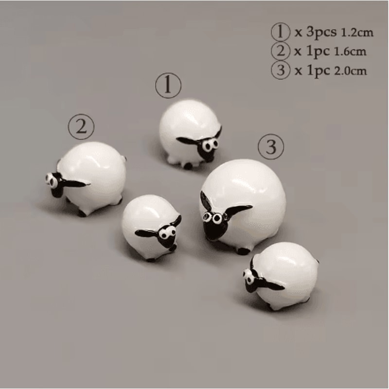 Mini Animal Figurines Set Fairy Garden Micro Landscape Decor 5pcs 14
