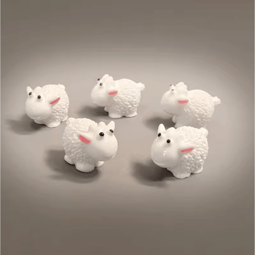 Mini Animal Figurines Set Fairy Garden Micro Landscape Decor 5pcs 19