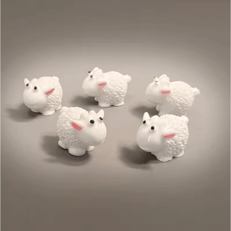 Mini Animal Figurines Set Fairy Garden Micro Landscape Decor 5pcs 19