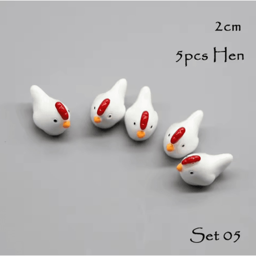 Mini Animal Figurines Set Fairy Garden Micro Landscape Decor 5pcs 23