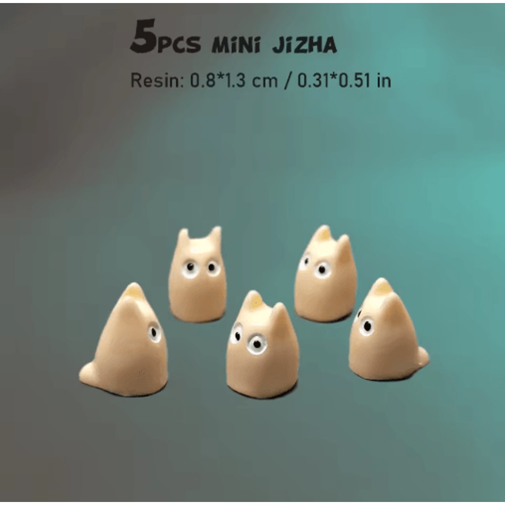 Mini Animal Figurines Set Fairy Garden Micro Landscape Decor 5pcs 24
