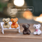 Mini Animal Figurines Set Fairy Garden Micro Landscape Decor 5pcs 25
