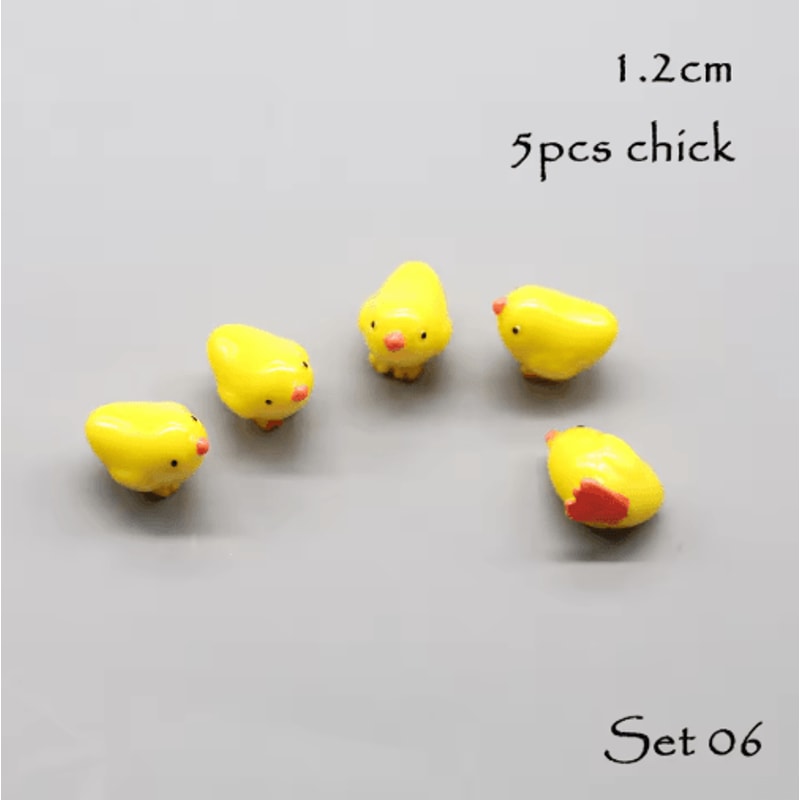 Mini Animal Figurines Set Fairy Garden Micro Landscape Decor 5pcs 28