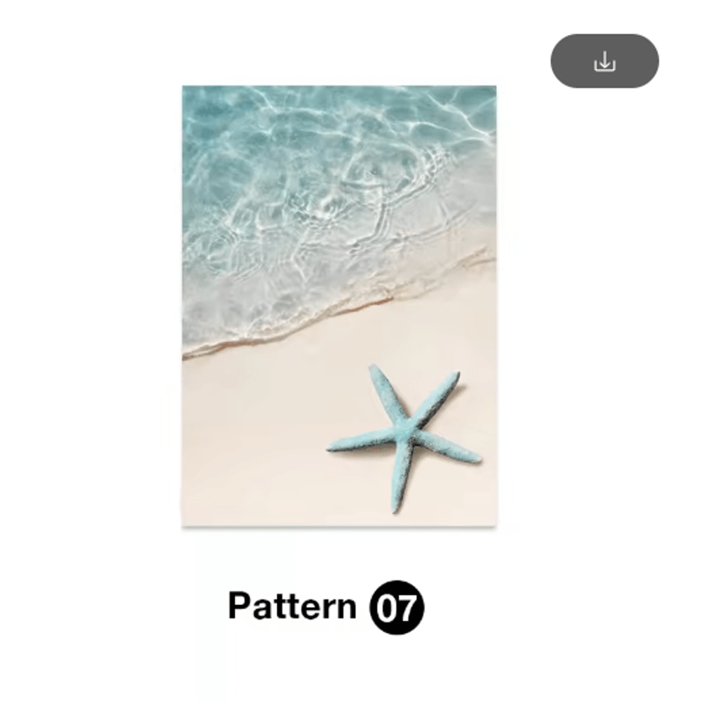 Tropical Ocean Shell Canvas Wall Art Summer Coastal Living Room Decor 2