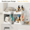 DoubleLayer PullOut Under Sink Storage Rack Multifunction Kitchen Organizer With Hooks 3