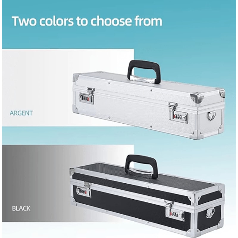 Professional Chef Knife Storage Case Lockable Aluminum Organizer Box 7