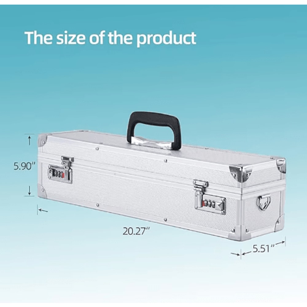 Professional Chef Knife Storage Case Lockable Aluminum Organizer Box 8