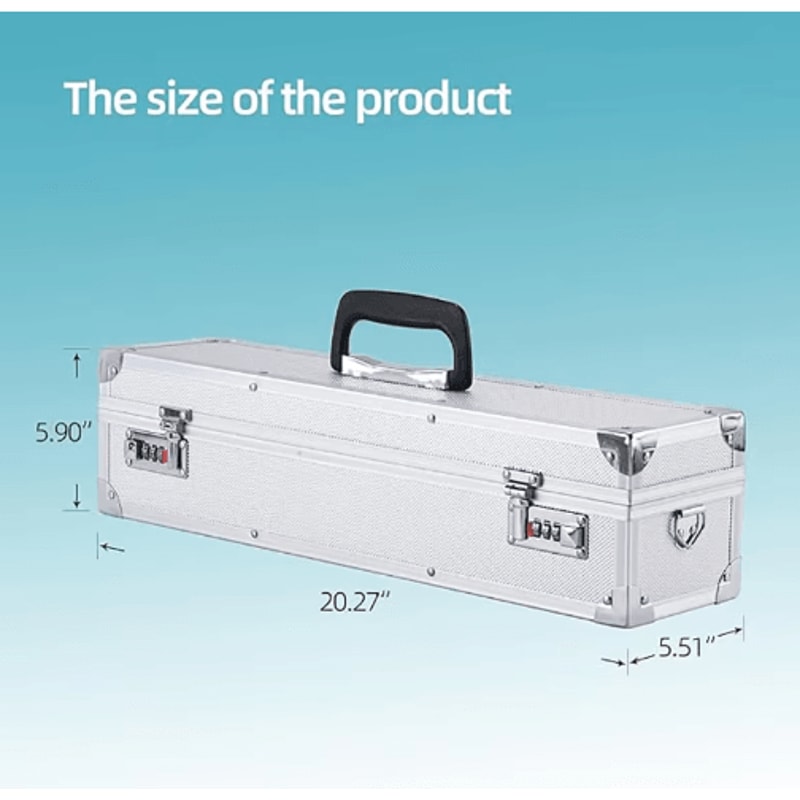 Professional Chef Knife Storage Case Lockable Aluminum Organizer Box 8