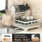 Adjustable Stainless Steel Over Sink Dish Drying Rack With Drainboard 1