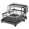 Adjustable Stainless Steel Over Sink Dish Drying Rack With Drainboard 7
