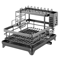 Adjustable Stainless Steel Over Sink Dish Drying Rack With Drainboard 7