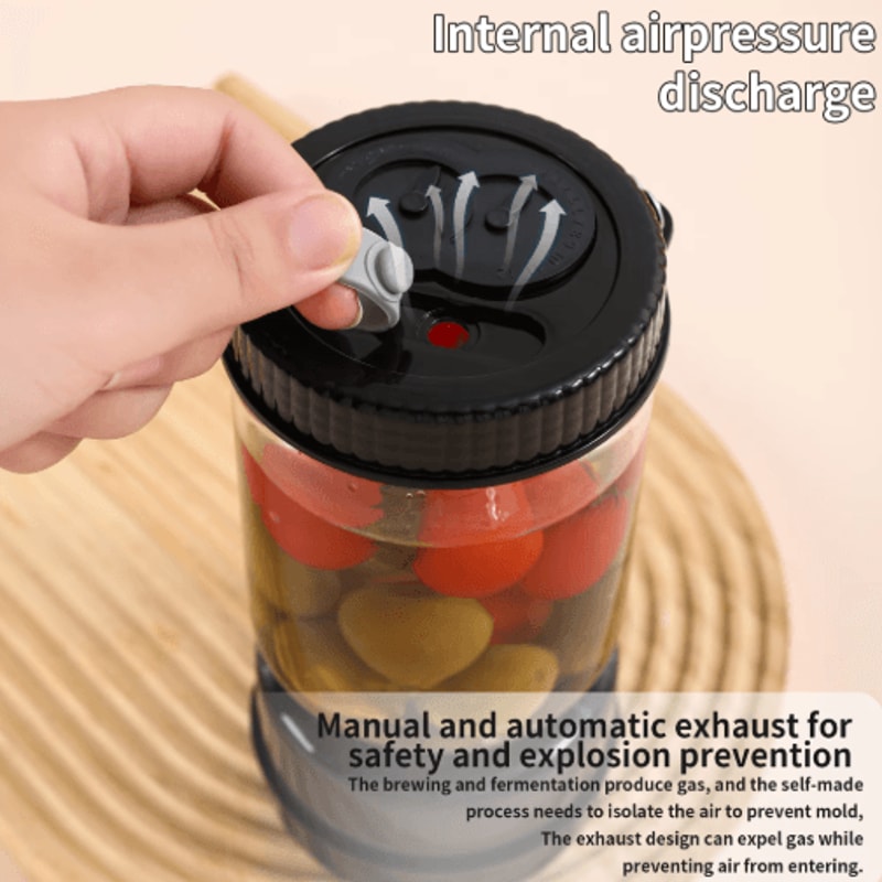 Flip Hourglass Pickle Strainer Jar Airtight Olive Food Storage Container 5