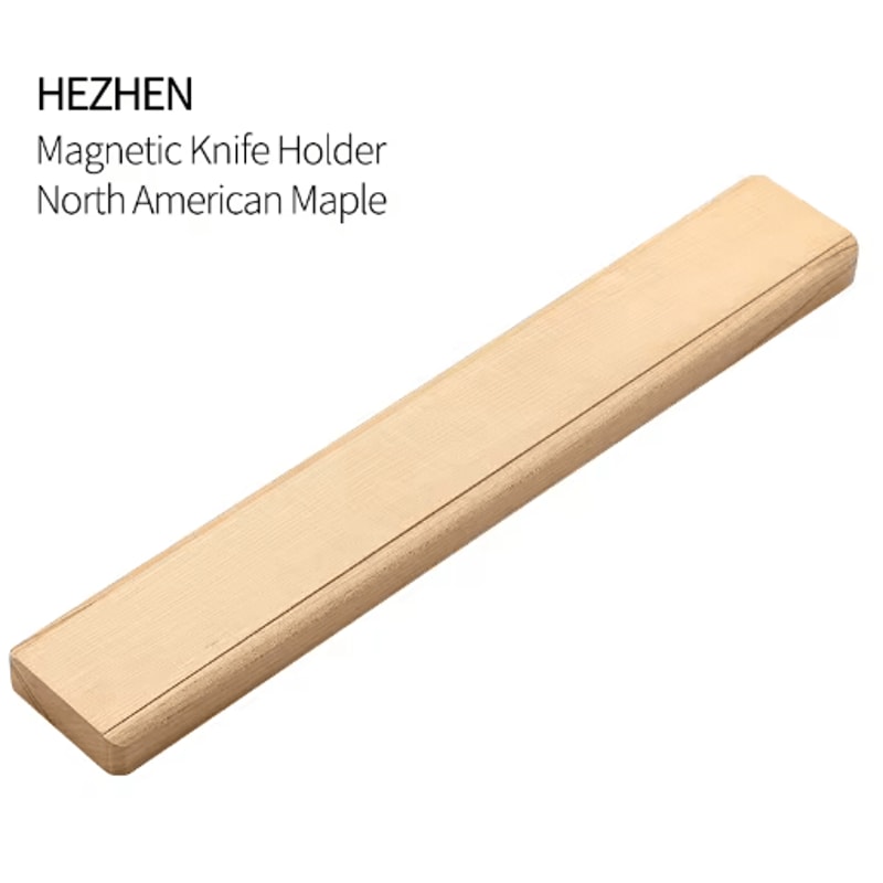 Hezhen Acacia Wood Magnetic Knife Holder 400mm Wall Mounted Knife Rack 1