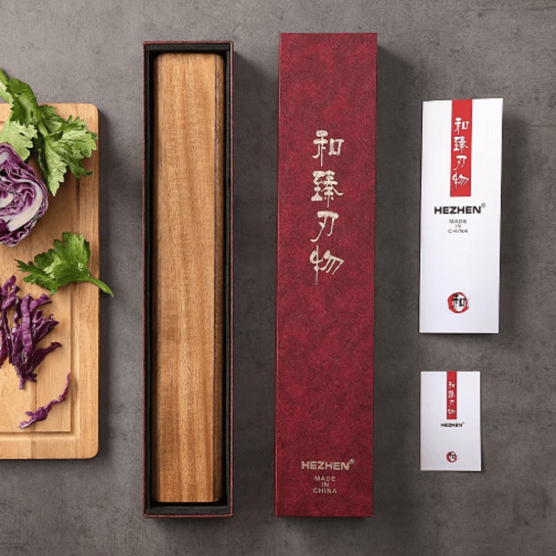 Hezhen Acacia Wood Magnetic Knife Holder 400mm Wall Mounted Knife Rack 2