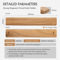 Hezhen Acacia Wood Magnetic Knife Holder 400mm Wall Mounted Knife Rack 5