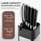 XITUO Stainless Steel Knife Holder Universal Knife Block With Builtin Sharpener 3