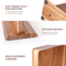 Acacia Wood Magnetic Knife Block Strong Magnet Kitchen Knife Stand 2