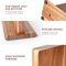 Acacia Wood Magnetic Knife Block Strong Magnet Kitchen Knife Stand 2