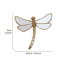 Golden Dragonfly Wall Decor MirrorFinish Resin Hanging Ornament 1