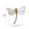 Golden Dragonfly Wall Decor MirrorFinish Resin Hanging Ornament 1
