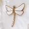 Golden Dragonfly Wall Decor MirrorFinish Resin Hanging Ornament 4
