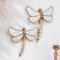 Golden Dragonfly Wall Decor MirrorFinish Resin Hanging Ornament 0