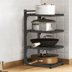 adjustable multi-tier kitchen shelf – space-saving pot rack organizer