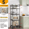MultiLayer Kitchen Storage Rack Removable Floor Wall Organizer Shelf 5