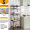 MultiLayer Kitchen Storage Rack Removable Floor Wall Organizer Shelf 7