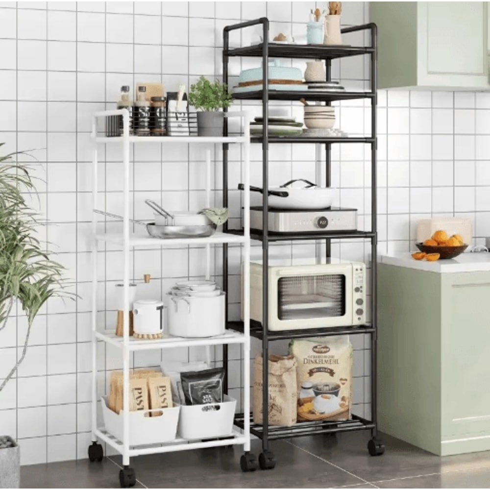 MultiLayer Kitchen Storage Rack Removable Floor Wall Organizer Shelf 0