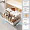 PullOut Kitchen Organizer Rack Sliding Drawer Spice Cabinet Storage Tray 11