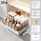 PullOut Kitchen Organizer Rack Sliding Drawer Spice Cabinet Storage Tray 11