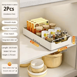 pull-out kitchen organizer rack – sliding drawer spice & cabinet storage tray