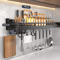 NoDrill Metal Kitchen Shelf Large Capacity WallMounted Utensil Rack 3