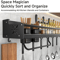 NoDrill Metal Kitchen Shelf Large Capacity WallMounted Utensil Rack 0