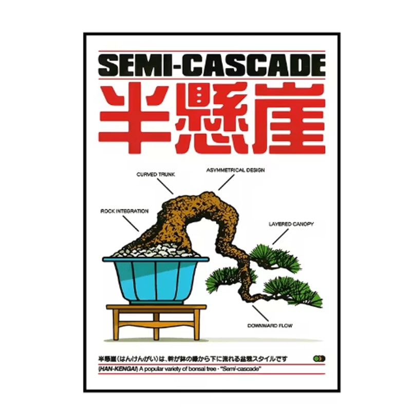 Japanese Koi Bonsai Canvas Print Retro Botanical Wall Art Decor 14