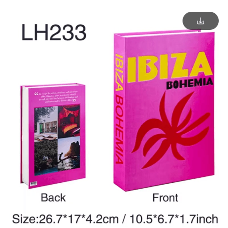 Amalfi Travel Decorative Book Box Stylish Coffee Table Storage Decor 1