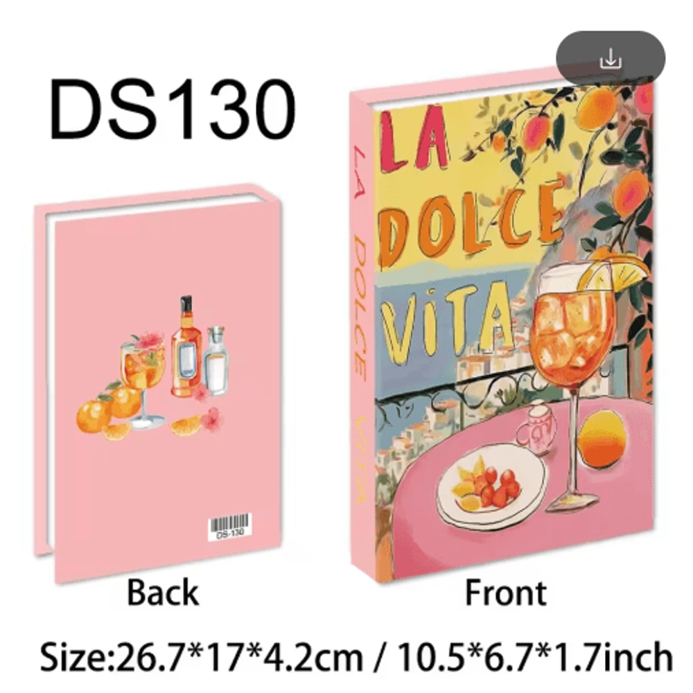 Amalfi Travel Decorative Book Box Stylish Coffee Table Storage Decor 17