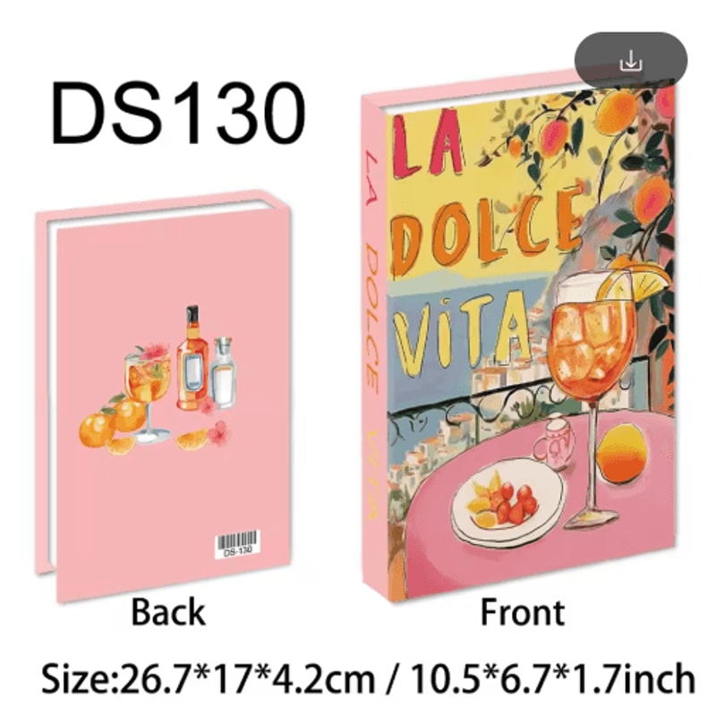 Amalfi Travel Decorative Book Box Stylish Coffee Table Storage Decor 17