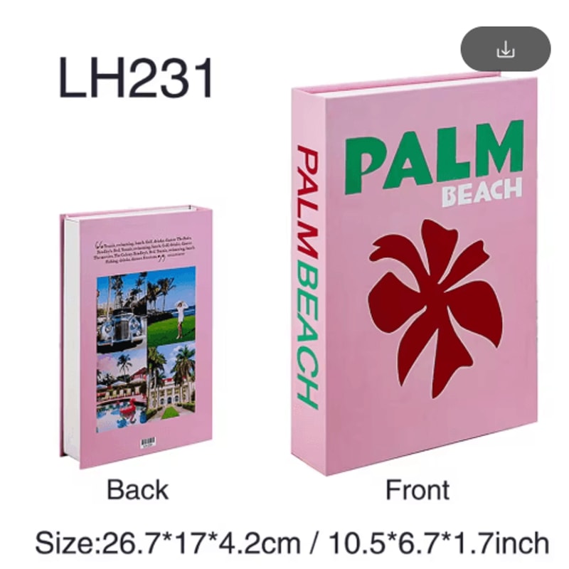 Amalfi Travel Decorative Book Box Stylish Coffee Table Storage Decor 6