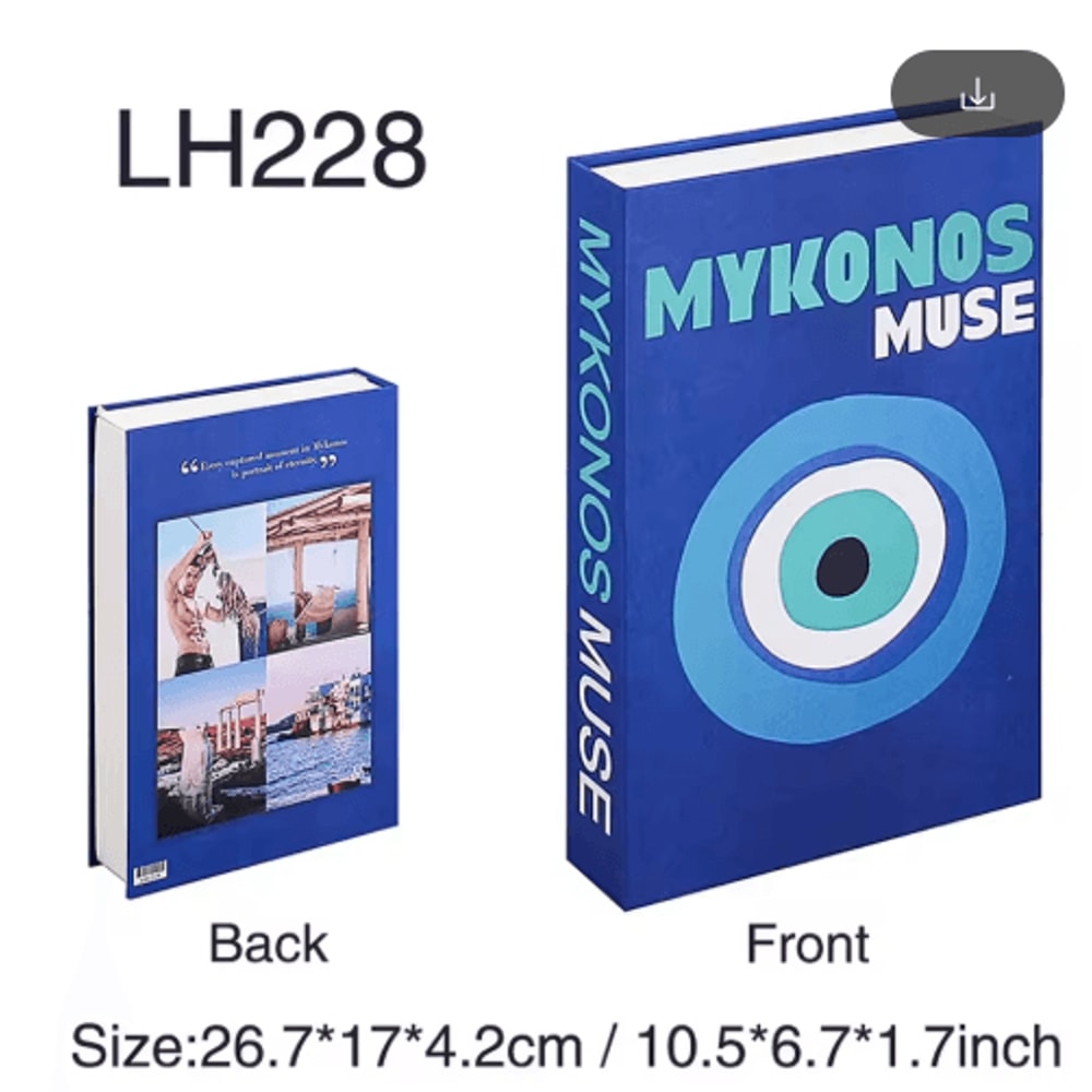 Amalfi Travel Decorative Book Box Stylish Coffee Table Storage Decor 8