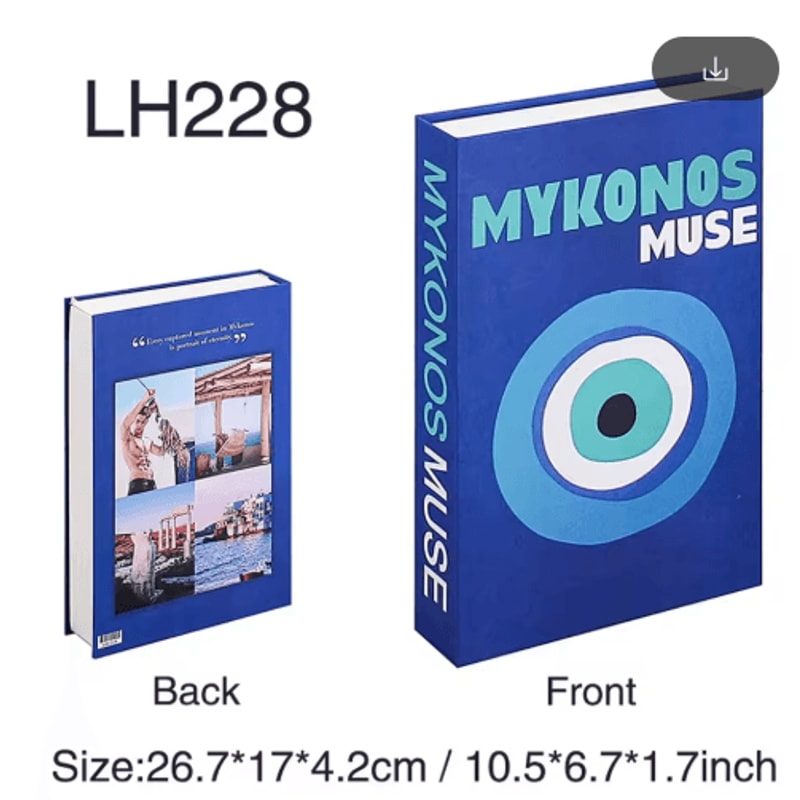 Amalfi Travel Decorative Book Box Stylish Coffee Table Storage Decor 8