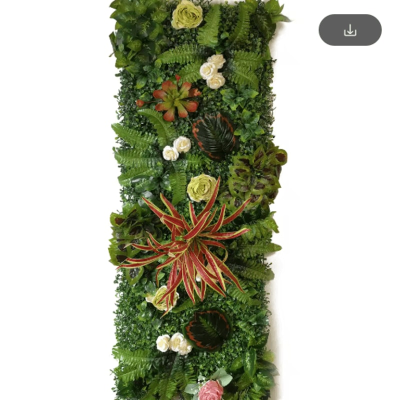 Artificial Grass Wall Panel 40by120cm Faux Greenery Backdrop Decor 21