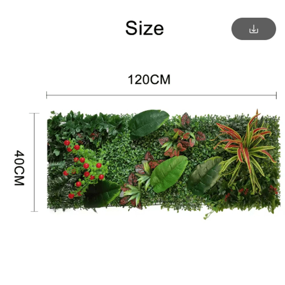 Artificial Grass Wall Panel 40by120cm Faux Greenery Backdrop Decor 29