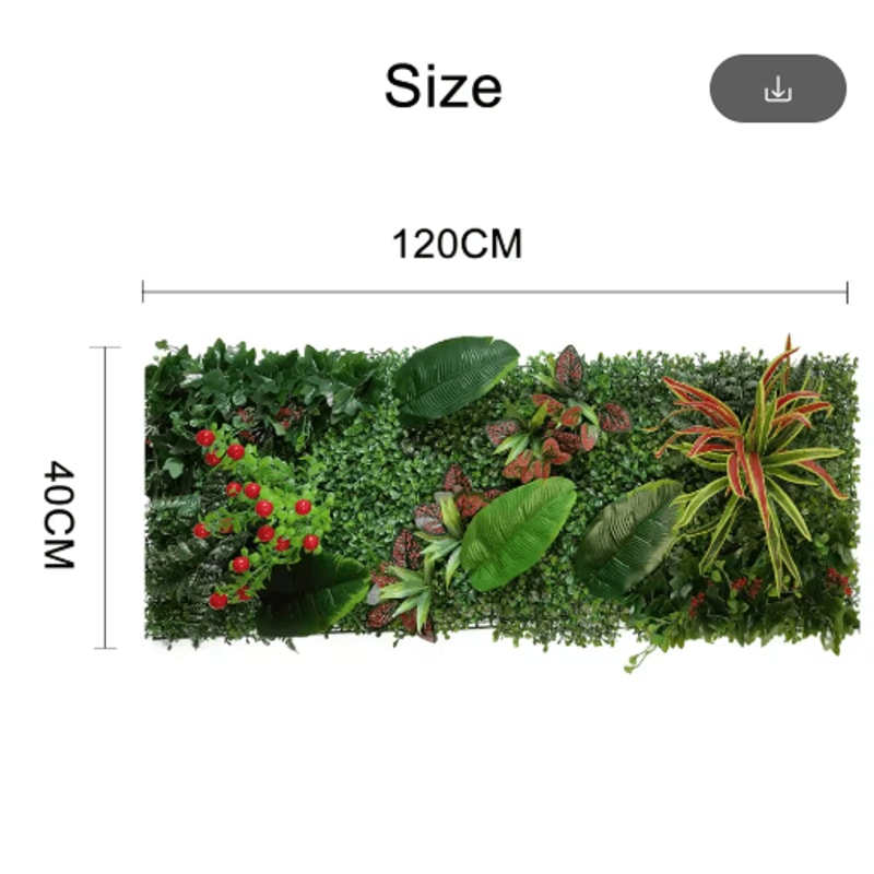 Artificial Grass Wall Panel 40by120cm Faux Greenery Backdrop Decor 29