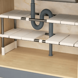 adjustable under sink storage rack – expandable multi-layer kitchen organizer