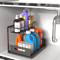 2Tier Sliding Under Sink Organizer Rustproof PullOut Cabinet Storage Rack 5