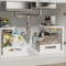 2Tier Sliding Under Sink Organizer Rustproof PullOut Cabinet Storage Rack 0